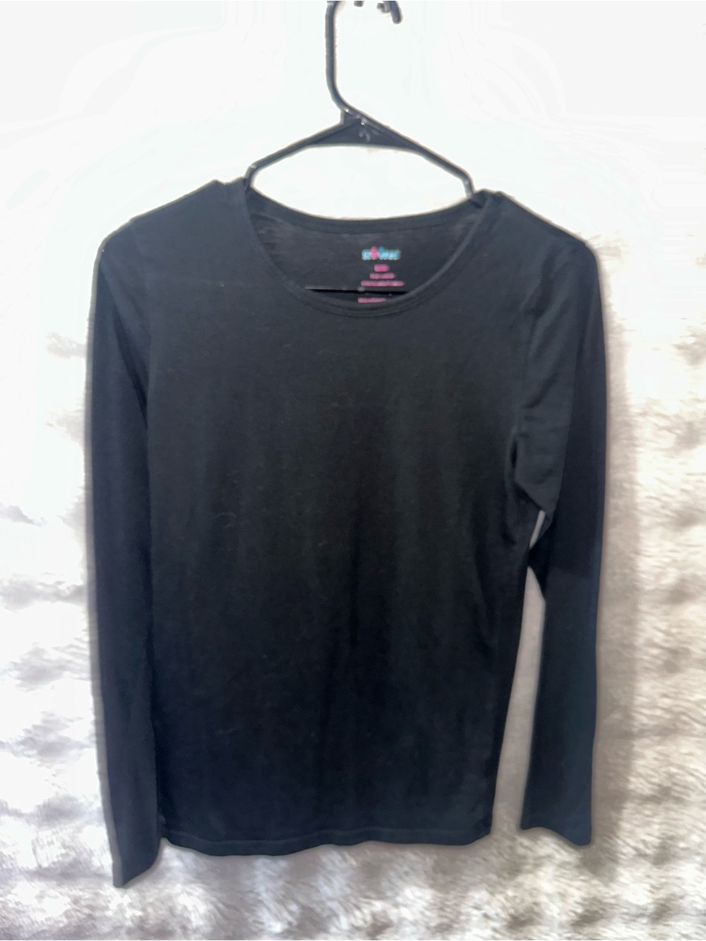 Girls' Black Long Sleeve Tee - Soft Everyday Top